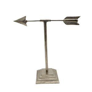 Alex & Zoe Silver‎ Metal Arrow Home Decor Accent 10.5" T 11.5" W Necklace Vanity